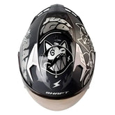 Casco Shaft 226 Gt Anymaniac Gris Oscuro Blanco Visor Iridium Silver